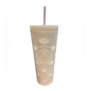 Limited edition Starbucks Pearly white siren shell plastic cold cup 24 oz Venti